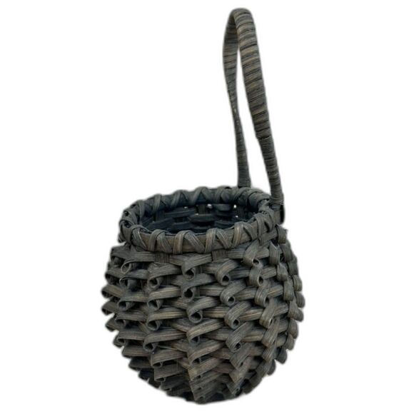 Pinapple Basket With Handle, Green Color see Diagram In Photos - Picture 8 of 8